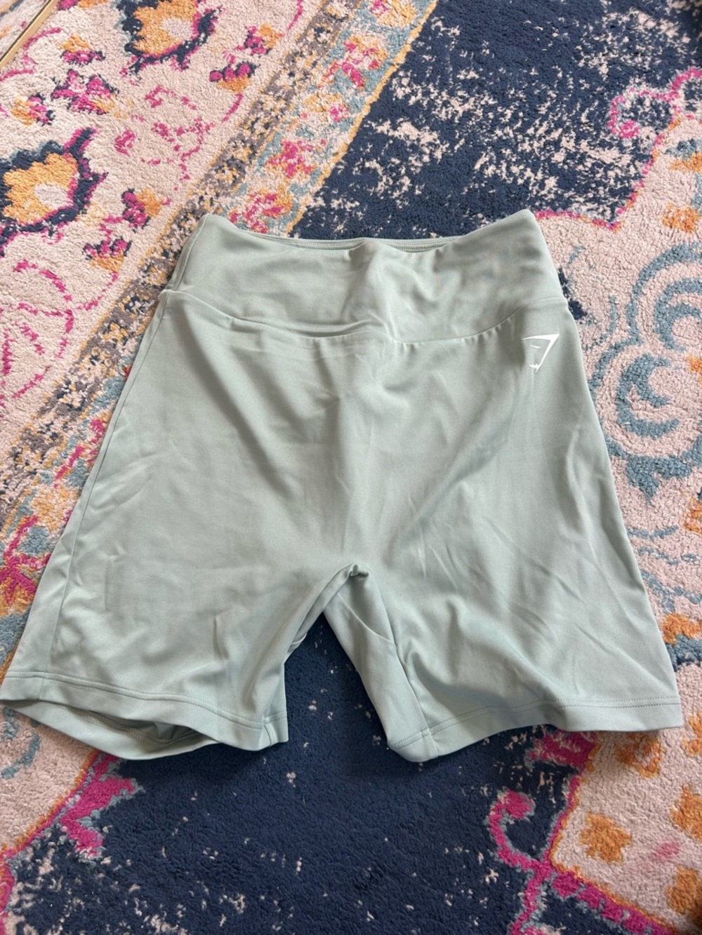 Gymshark Sage Green High-Waist Bike Shorts